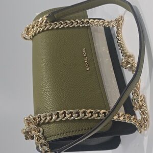 NWT ✅ Michael Kors CLAIRE Large Color-Block Leather Shoulder Bag ✨NWT